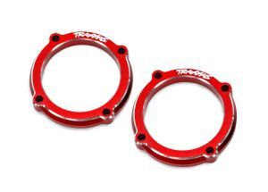 Aluminum LED Light Pod Retainers (2), Color: RED