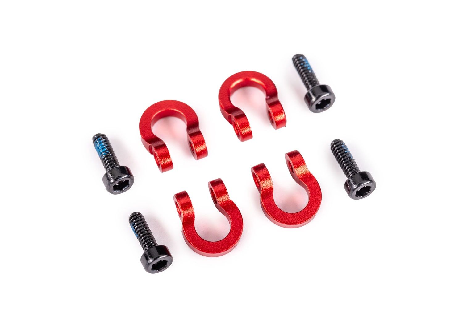 TRX-4M Red Aluminum Bumper D-Rings (4)