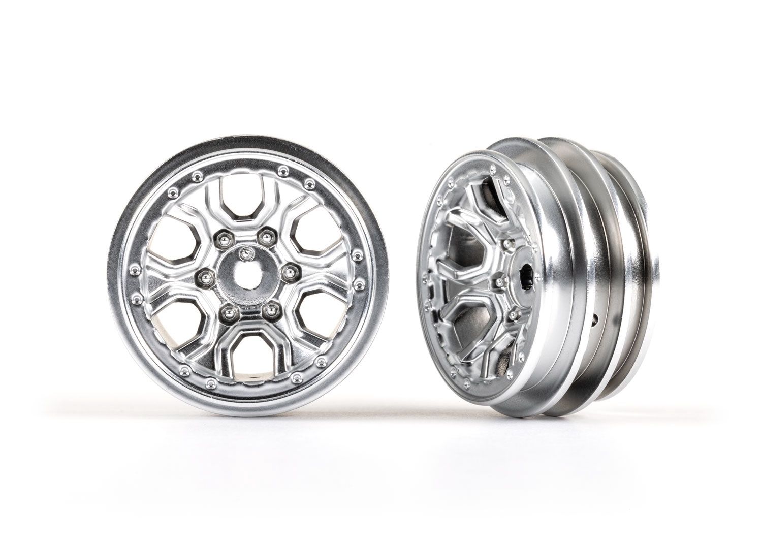 1.0" Satin Chrome Wheels (2) #9770-SATIN