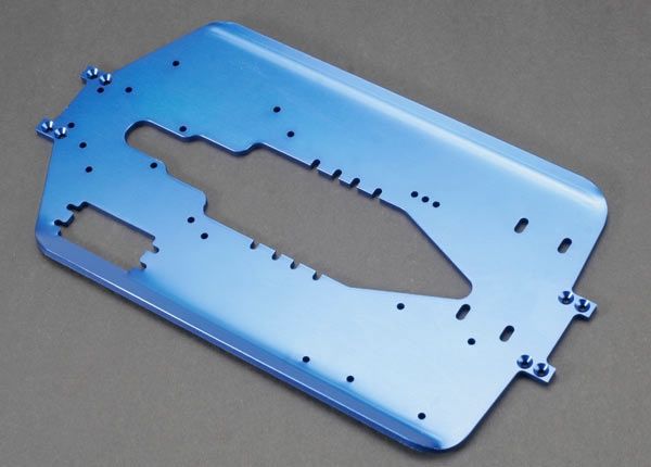4 mm Blue Aluminum Extended T-Maxx Chassis