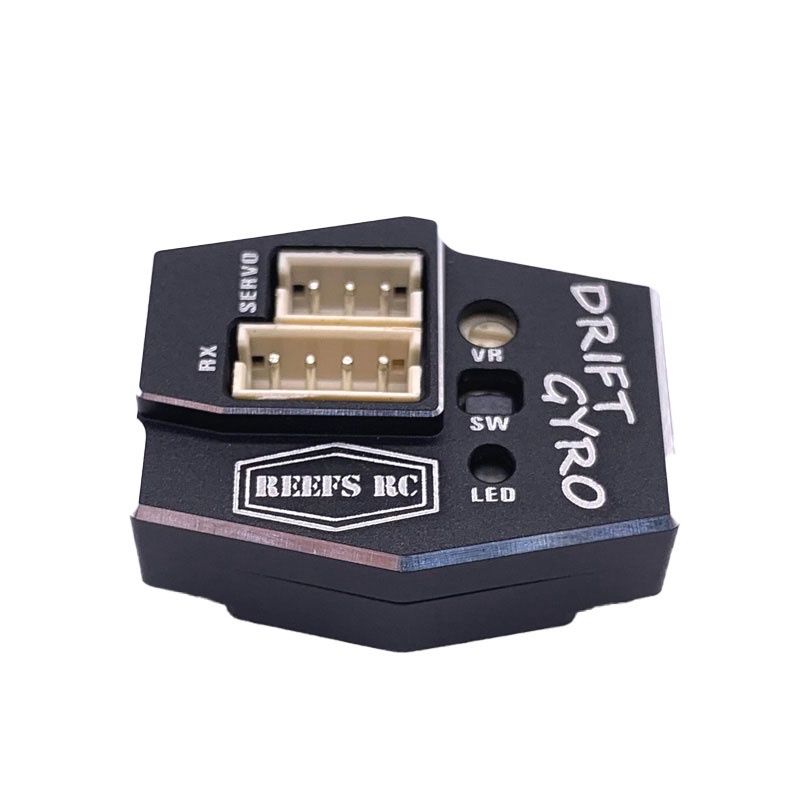 Reefs Drift Gyro for 1/10 and Mini Scale RC Drift Cars, Color: Black