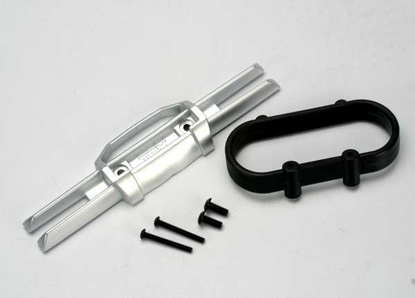 Rear Bumper with Mount &amp; Screws, Color: SATIN CHROME