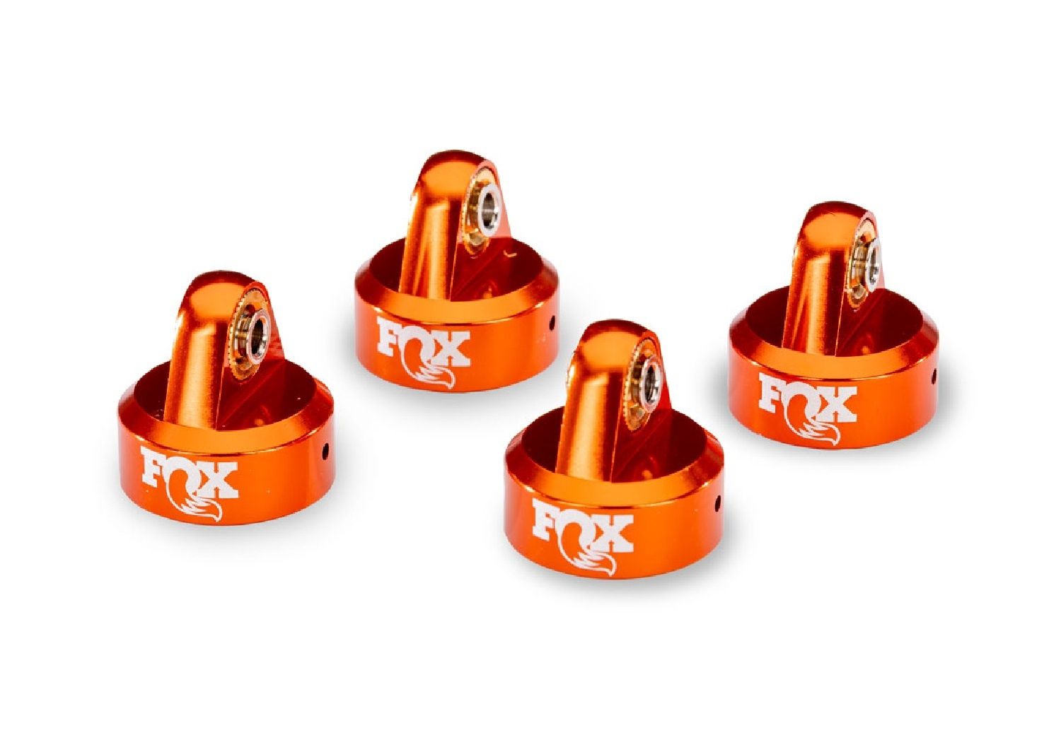 Fox Orange Aluminum GTR Shock Caps (4)