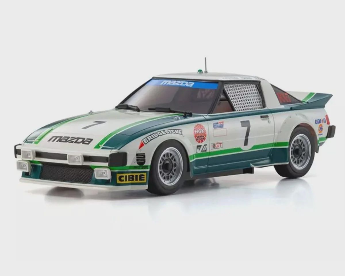 Kyosho MR-04 RWD Mini-Z Readyset w/1979 Mazda Savanna RX-7 Body (Green/White) w/KT-531P 2.4GHz Radio