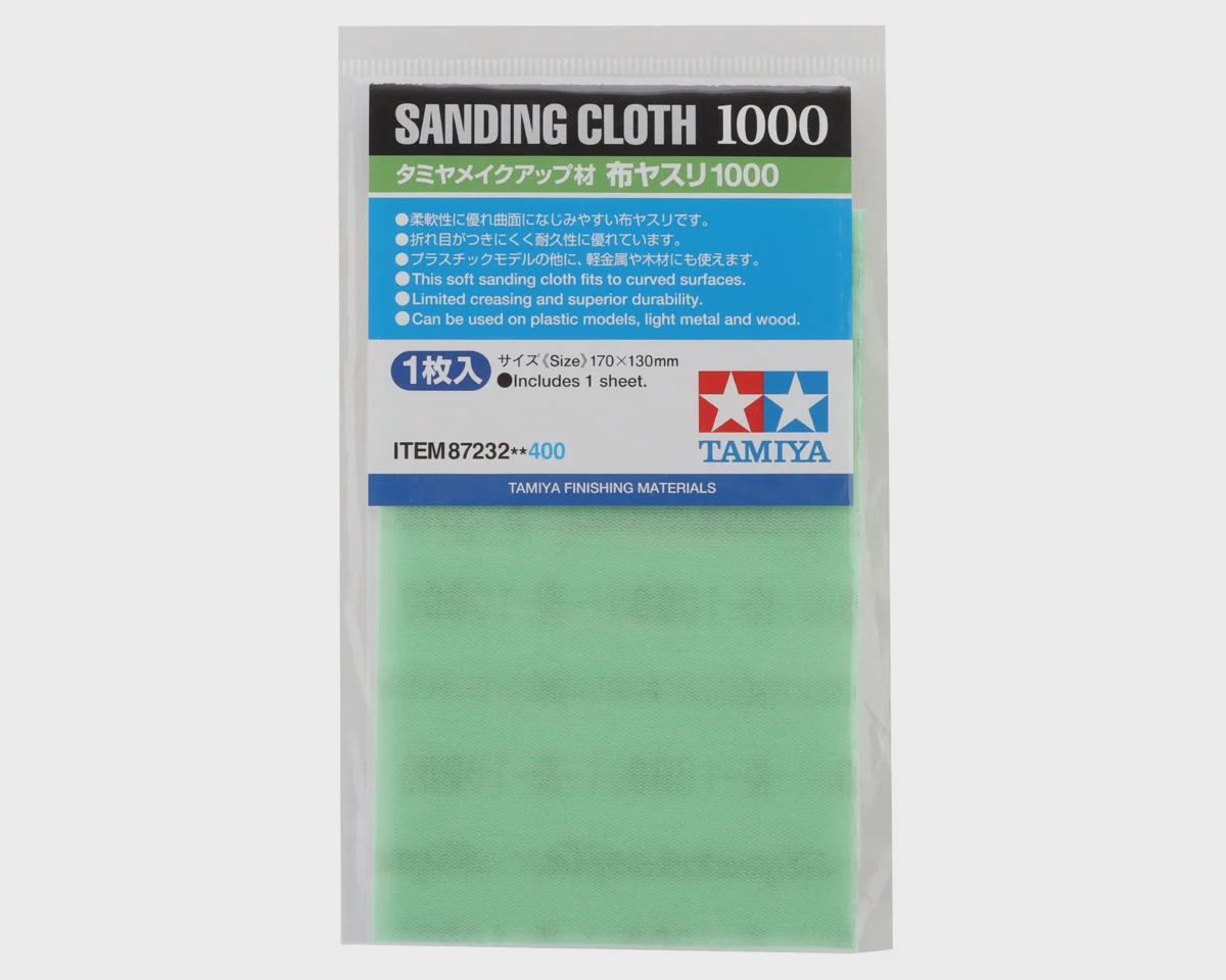 Tamiya 170x130mm Sanding Cloth (1000 Grit)