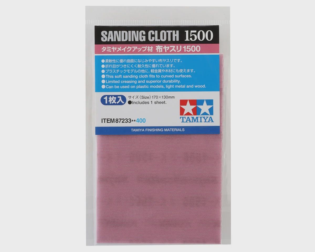 Tamiya 170x130mm Sanding Cloth (1500 Grit)
