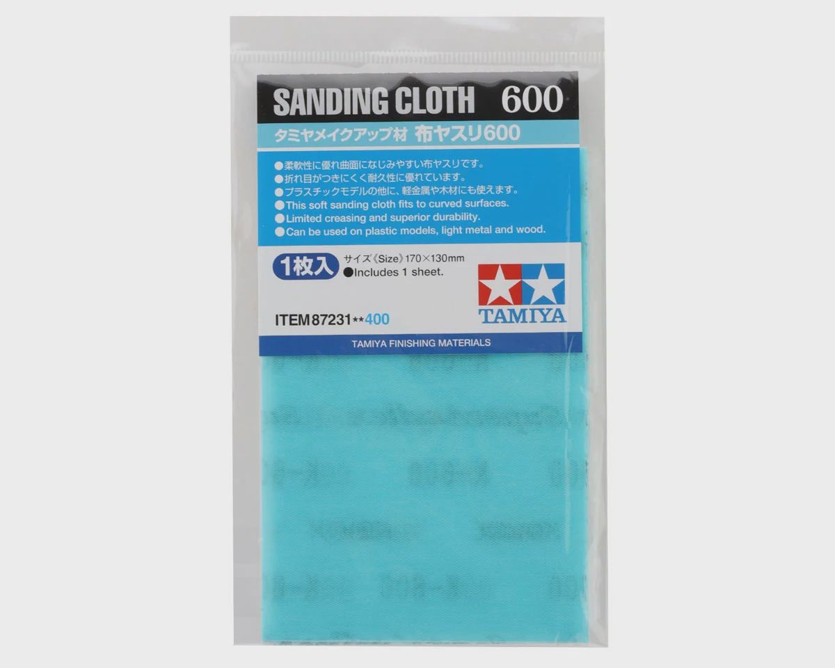 Tamiya 170x130mm Sanding Cloth (600 Grit)