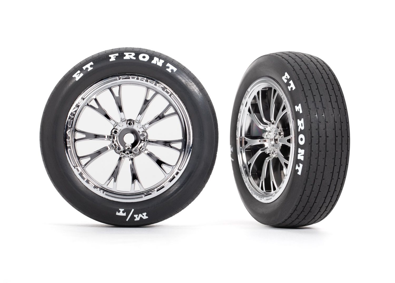 Weld Chrome Front Wheels &amp; MT Tires (2)