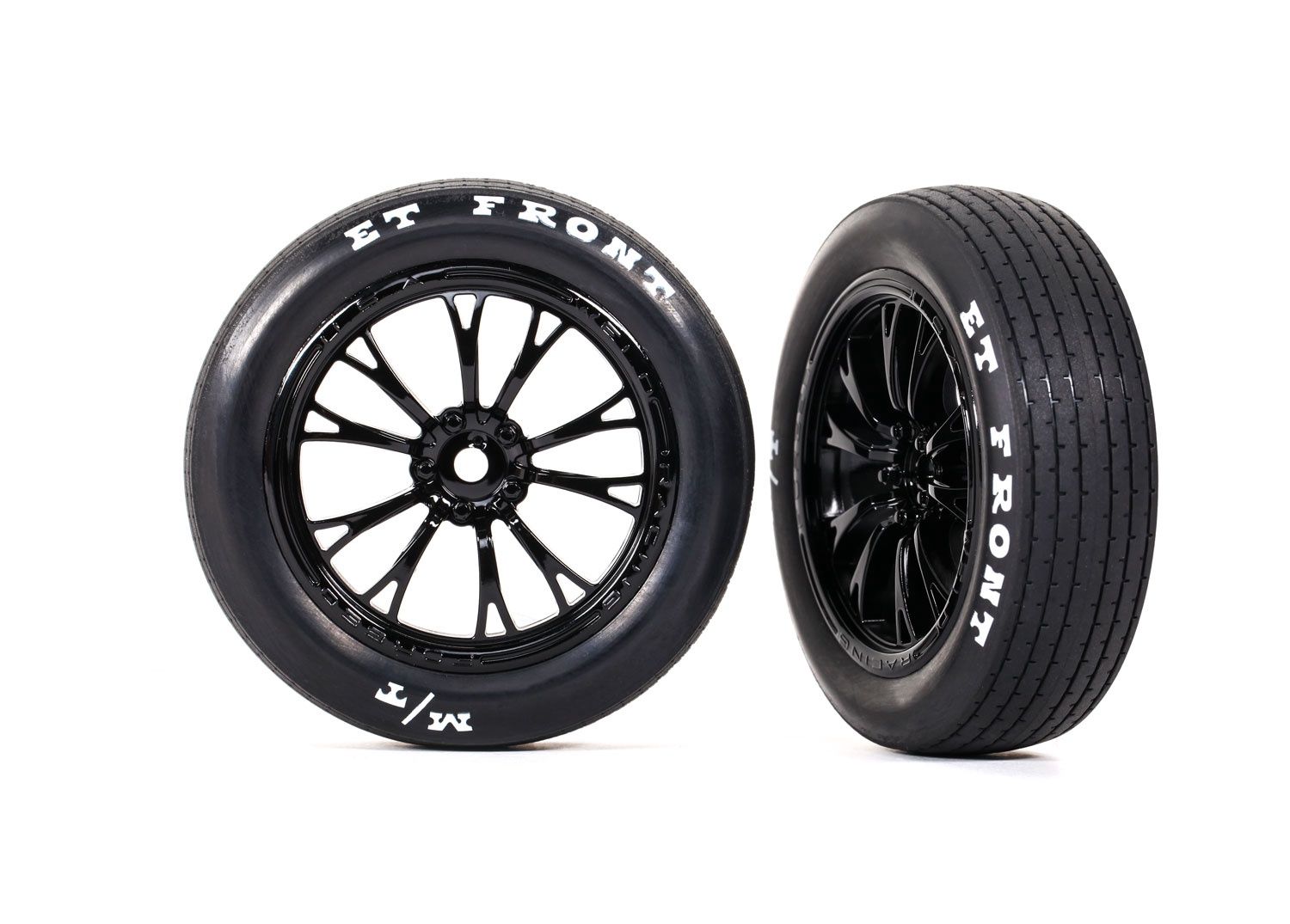 Weld Gloss Black Front Wheels &amp; MT Tires (2)