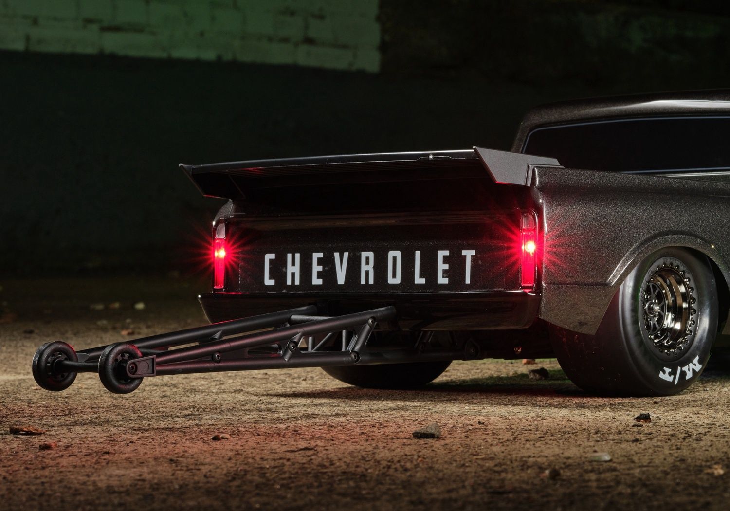 Drag Slash Red LED Tail Lights with  Trim, Color: black