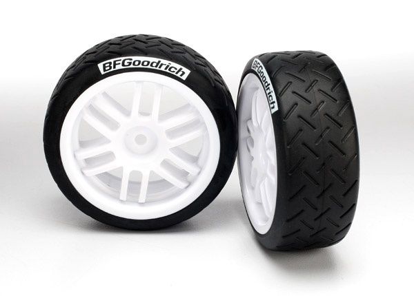 1.9" White Rally Wheels w/ BFG Rally Tires (2)