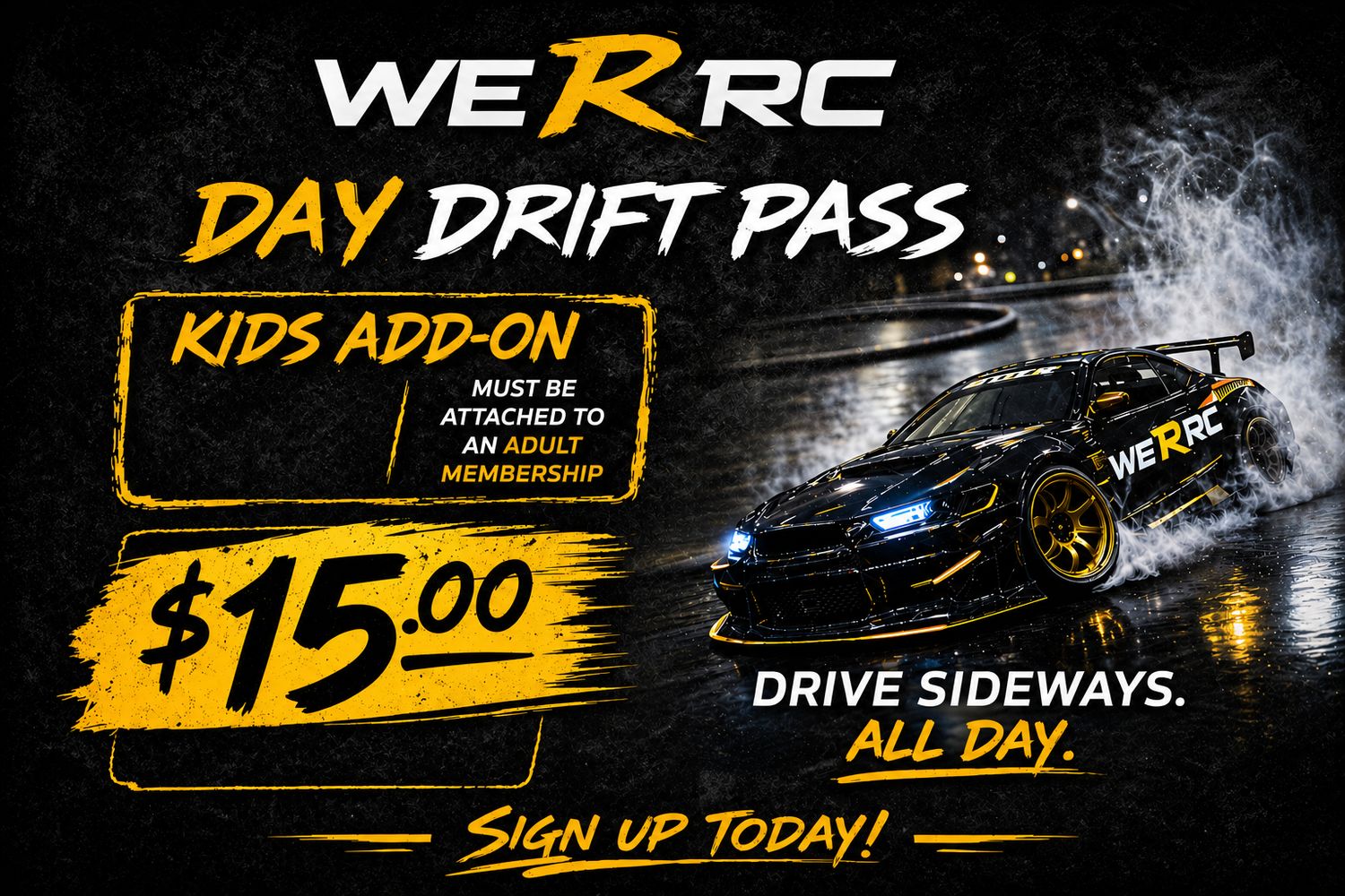 DRIFT MEMBERSHIP - ADD ON KID - (UNDER 17)