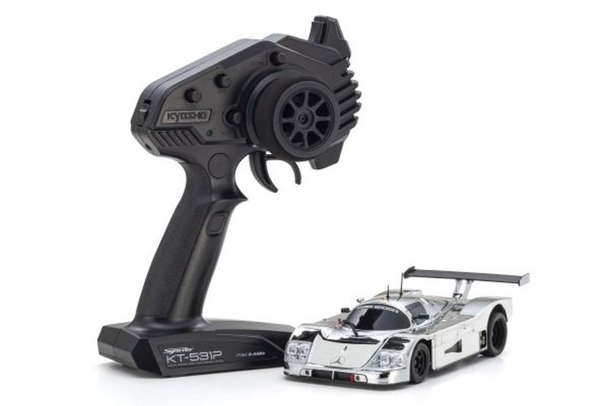 MINI-Z RWD MR04 Sauber-Mercedes Gruppe-C Rennsportwagen C 9, Chrome Silver w/Gyro