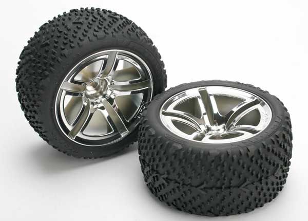 Twin-Spoke 2.8" Chrome Wheels &amp; Victory Tires (2)