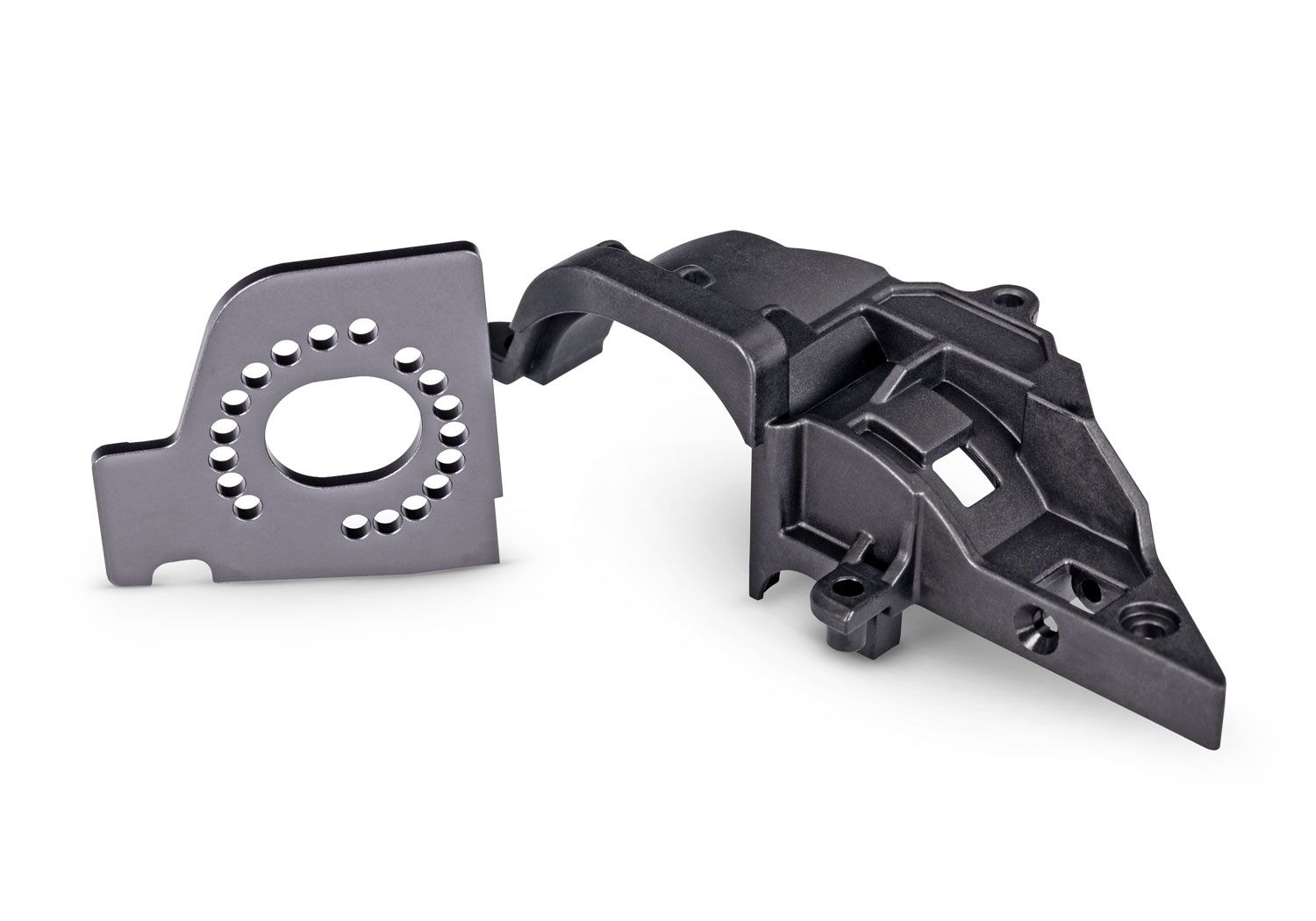 Gray Aluminum Motor Plate and Gear Cover