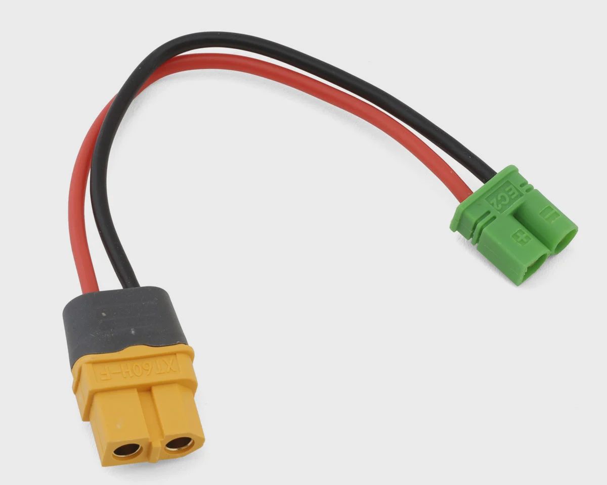 EcoPower XT60 to EC2 Charge Lead (Female XT60 to Male EC2) (4.5") (18AWG)