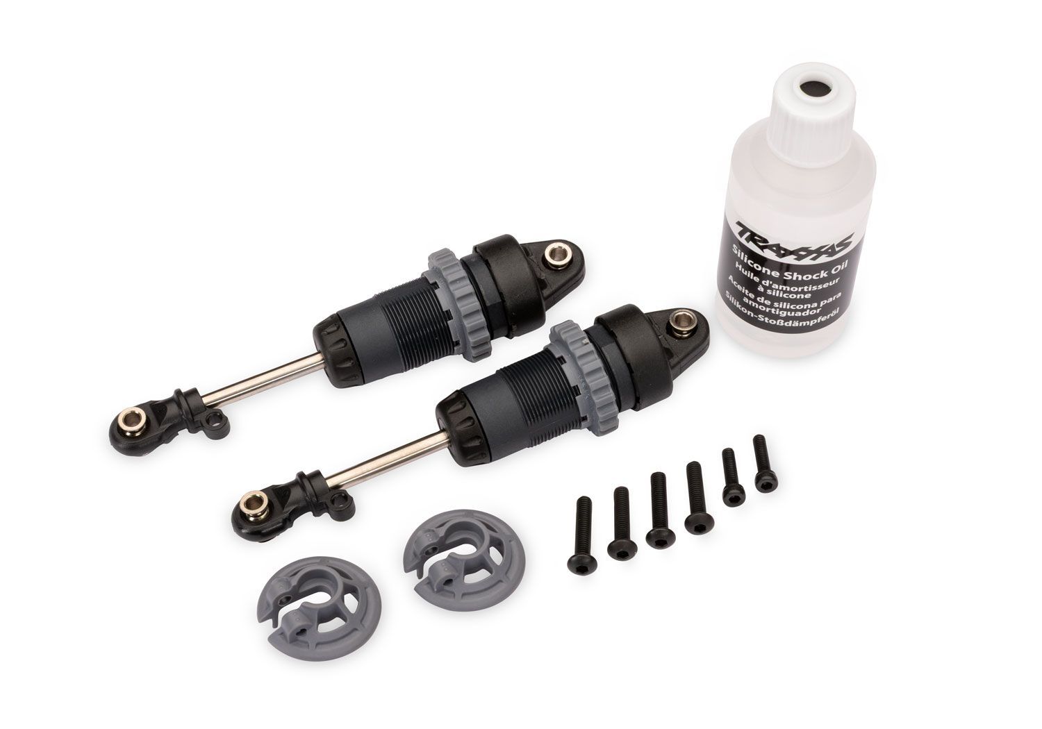 1/10 Steel-Gray Long GTR Shocks (2)