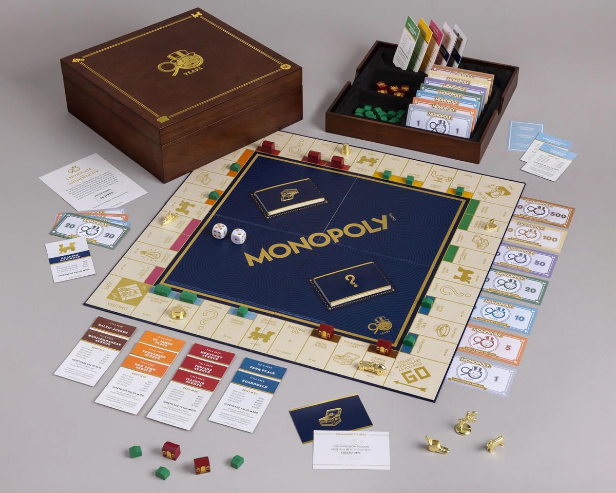 WS Games Company Monopoly 90th Anniversary Edition Board Game