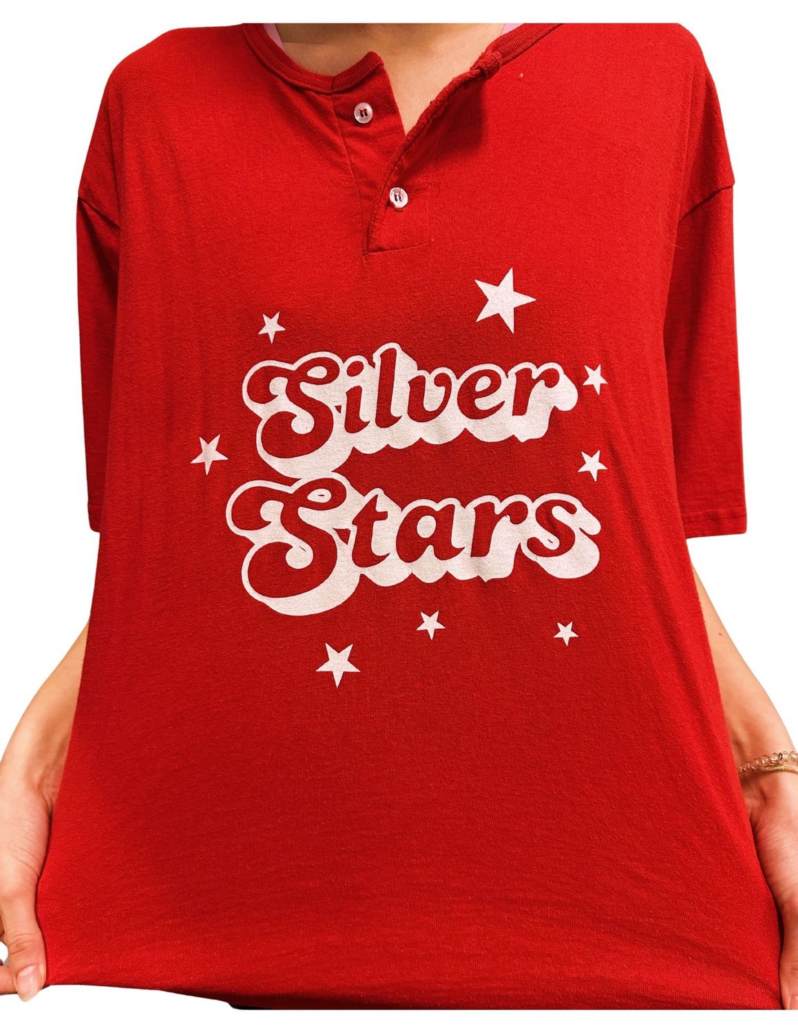 Item 2 - SS Red Henley with Buttons