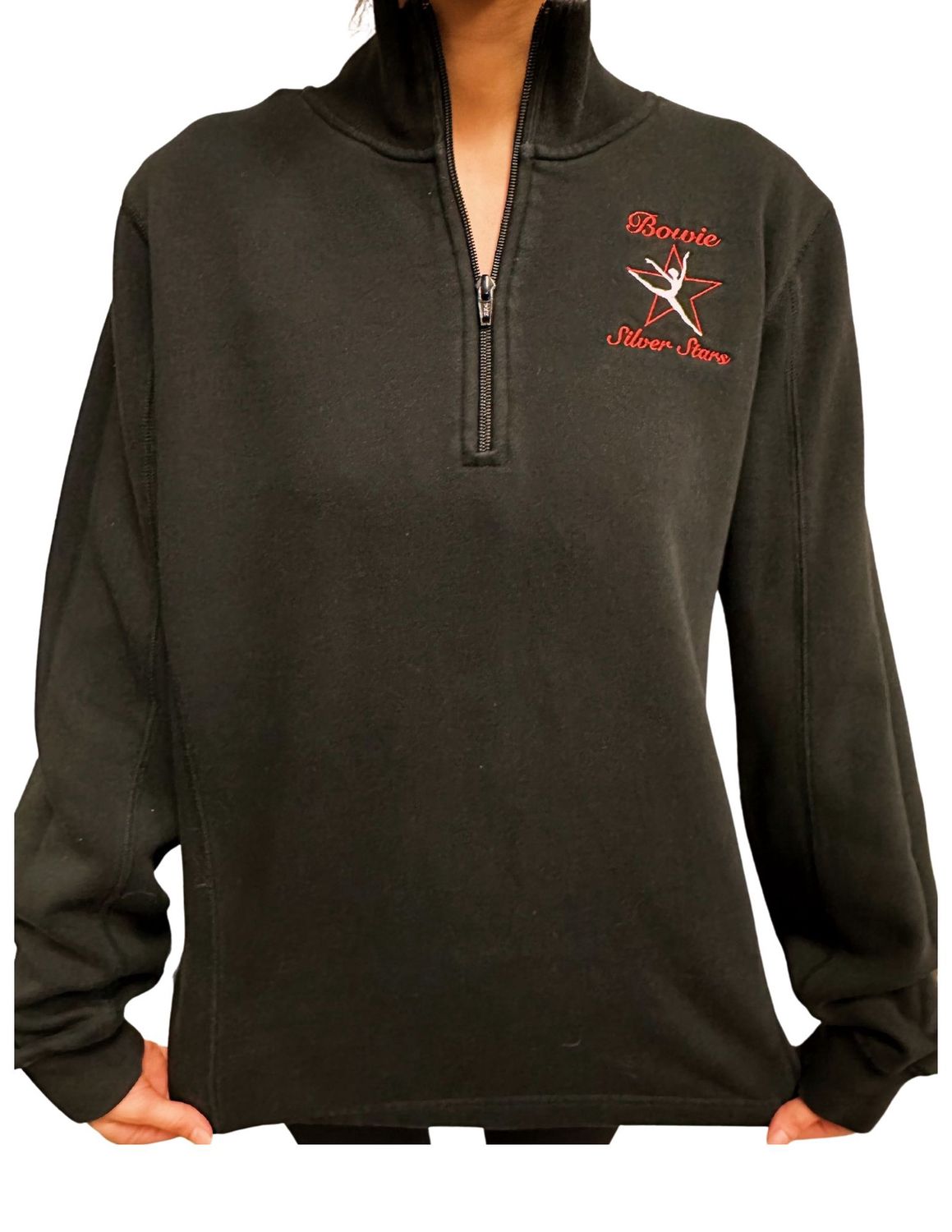 Item 6 - SS Black Pullover Quarter Zip w/Logo- Last Name on Back