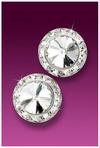 School Rhinestone Earrings 17mm