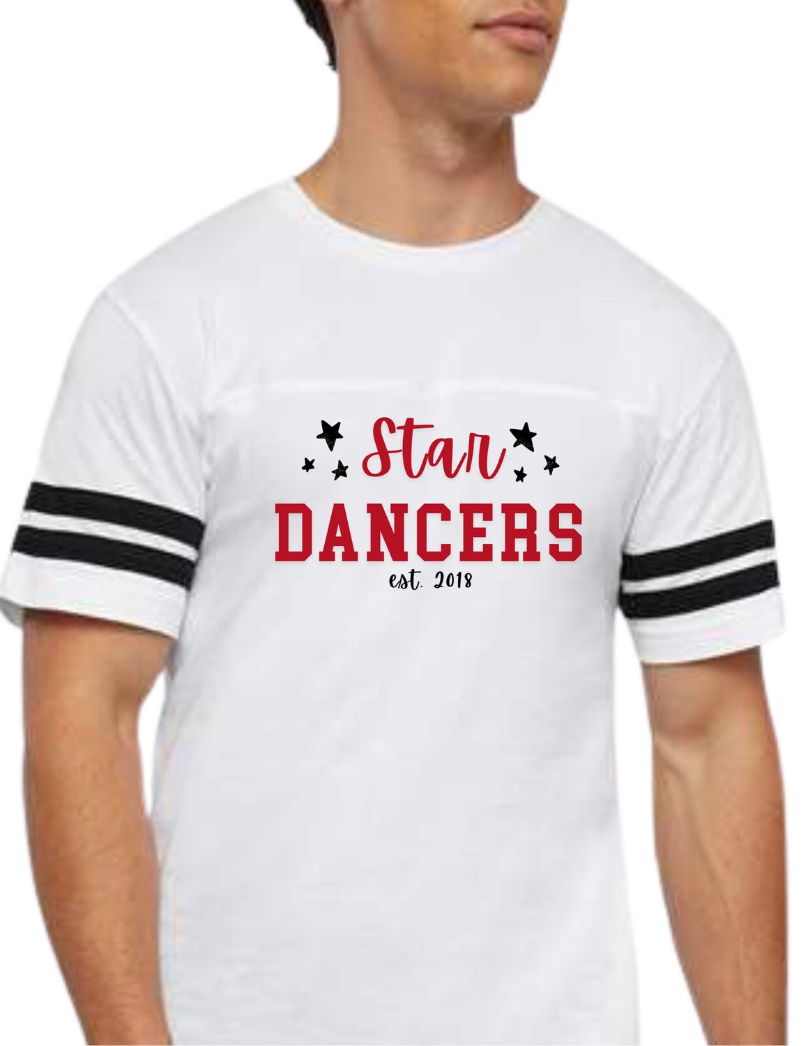 SD White w Black Stripes Tee