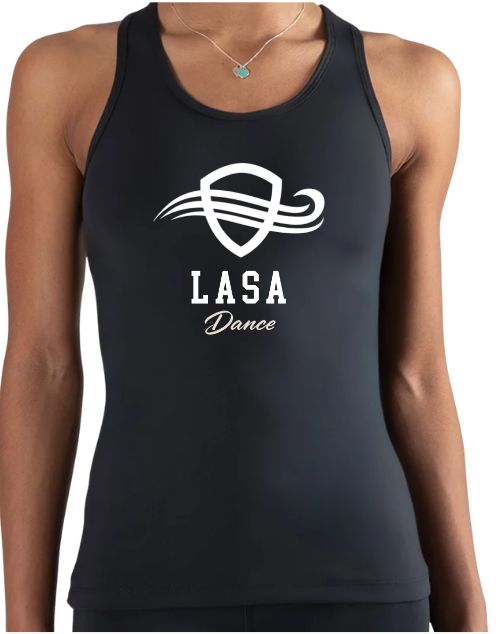BLACK LASA DANCE LOGO TANK