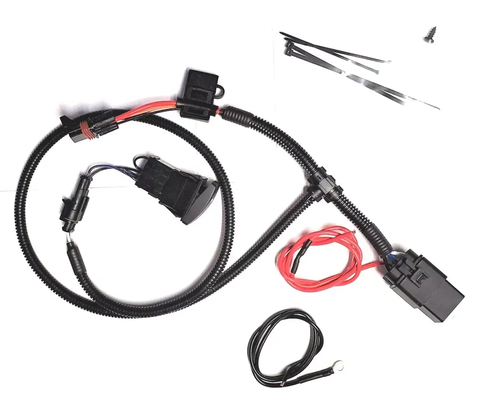 POLARIS HORN KIT LIGHTED ROCKER SWITCH / HEAVY DUTY 20 AMP RELA Y 2018-2025