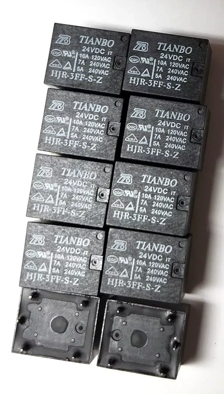 10Pcs HJR-3FF-S-Z 24VDC RELAY 5 PIN