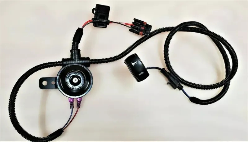 POLARIS HORN KIT WITH BLUE LIGHTED ROCKER SWITCH 2013-2025