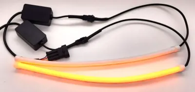 POLARIS TURN SIGNAL FRONT 40cm LED SILICONE TUBES FOR OUR NO HOLE KITS ONLY !! POLARIS TURN SIGNAL FRONT 40cm LED SILICONE TUBES FOR OUR NO HOLE KITS ONLY !!
