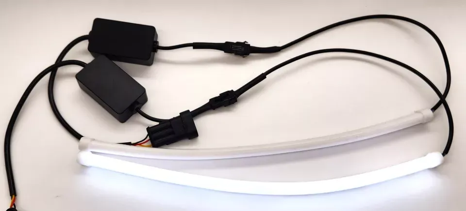 POLARIS TURN SIGNAL FRONT 40cm LED SILICONE TUBES FOR OUR NO HOLE KITS ONLY !!