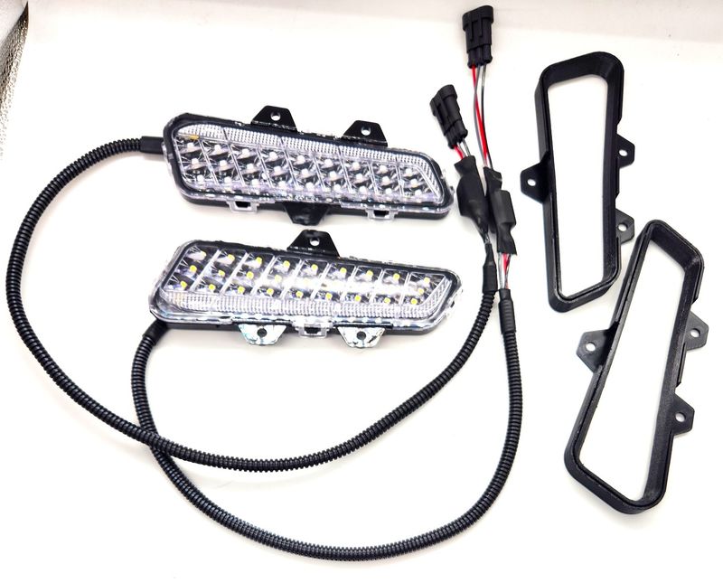 Front Bumper Lights Auxiliary Turn Signal for Polaris Ranger XP