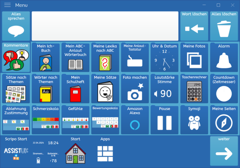 Scripo Start 5x8 für Grid 3 (Windows)