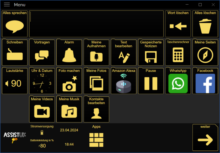 Clavis 5x8 High Contrast für Grid 3 (Windows)