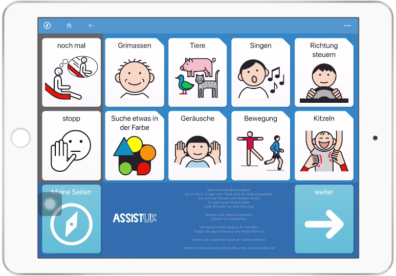 Agismus (Interaktionsspiele) 3x5 für Grid for iPad