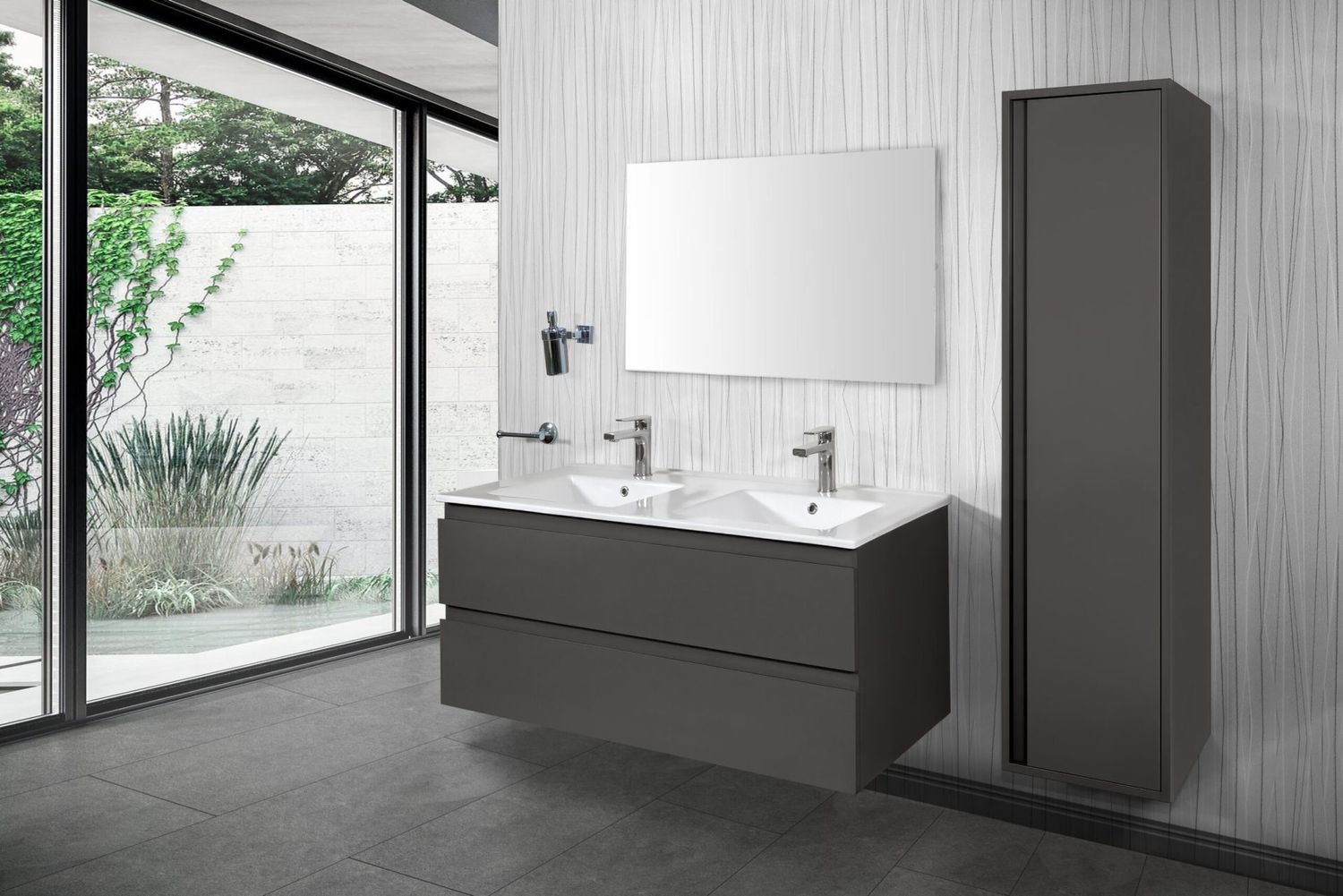 Aloni Sally Onderkast (120CM) - Grijs Glossy