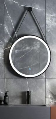 Aloni Ronde LED-Spiegel met Band (Ø60CM) Mat Zwart