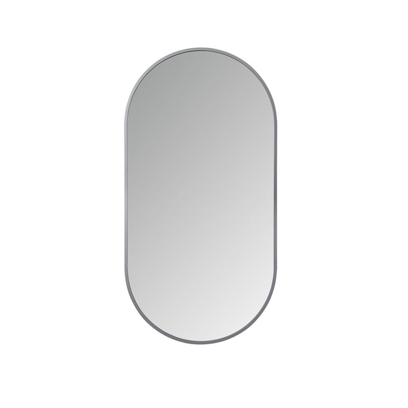 Aloni Ovale LED-Spiegel met Verwarming (100X50CM) Gunmetal Grijs
