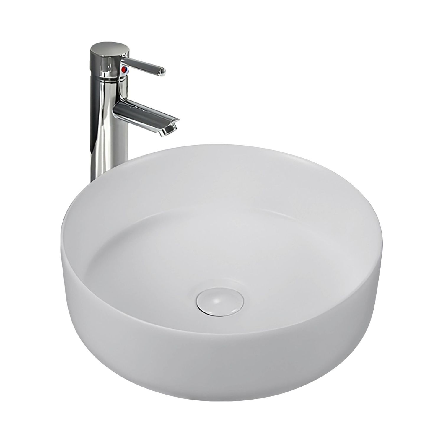 Aloni Keramieken Waskom met Push Up (35CM) - Mat Wit