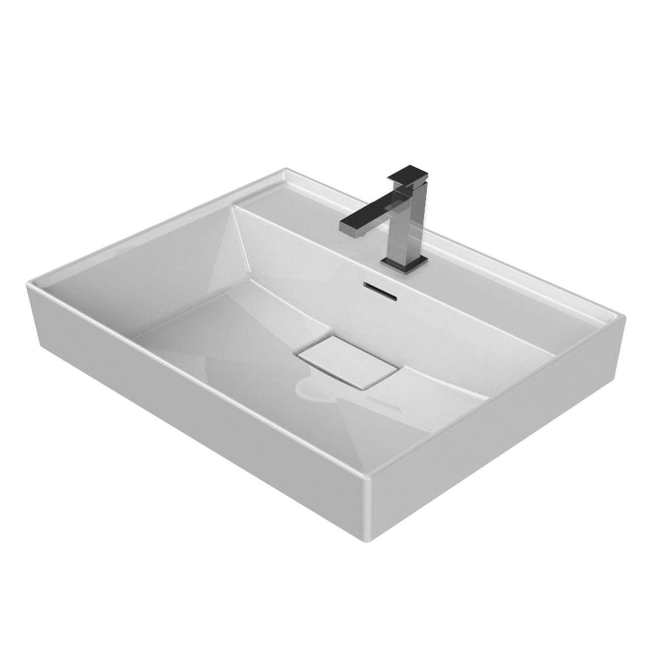 Aloni Keramische Wastafel - Wit