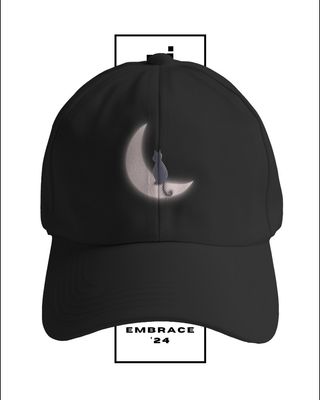 Aesthetic &quot;Moon&quot; Infinite Black Cap