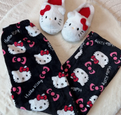 Black Hello Kitty Pyjamas Pants