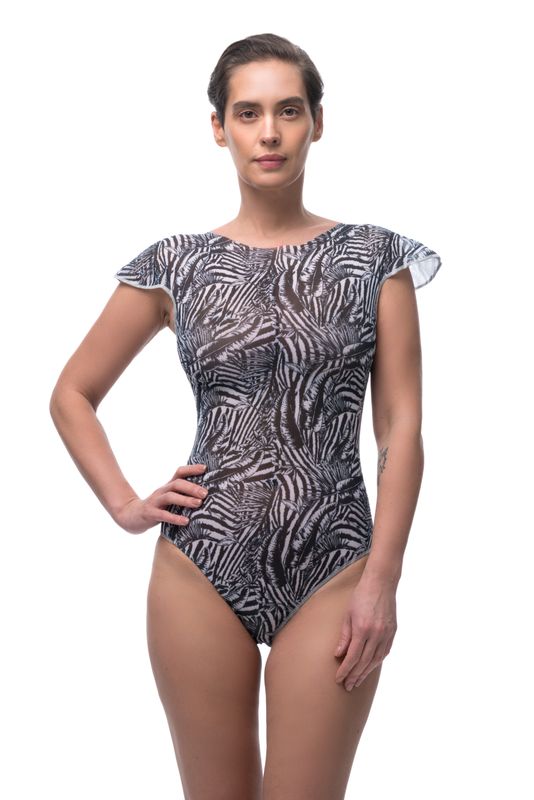 Swimsuits with a cap sleeves &quot;Fake zebra&quot;