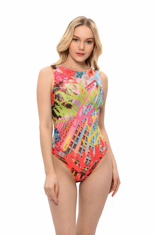 One-piece Sleeveless Swimsuit &quot;Graffiti&quot;