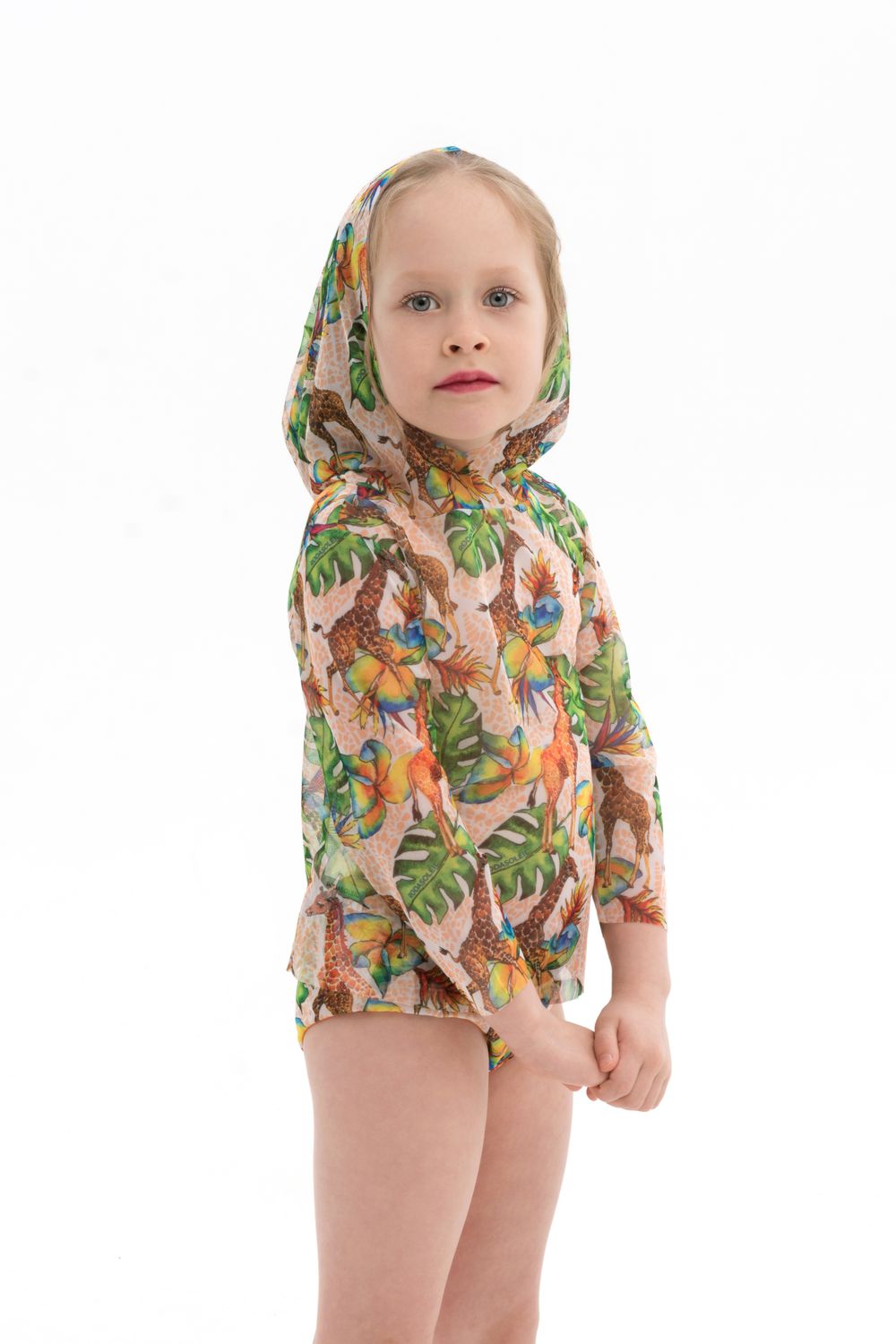 KID's Smart T-shirt with Hood "Giraffes"