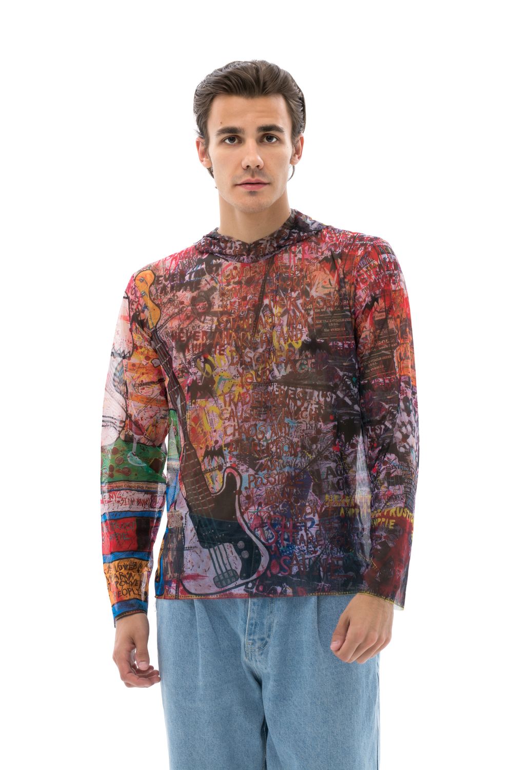 Men&#39;s T-shirt with hood &quot;Skeleton&quot;