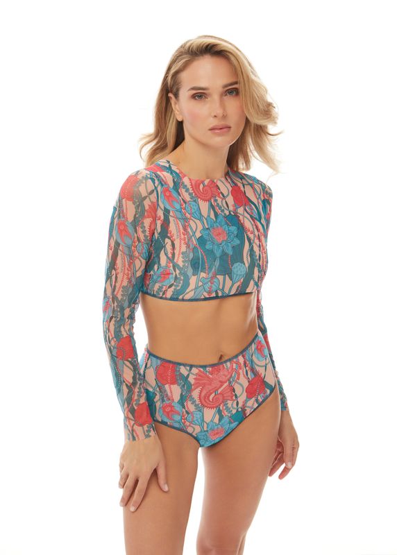 High Waist Bikini Panties &quot;Seaunicorns&quot;