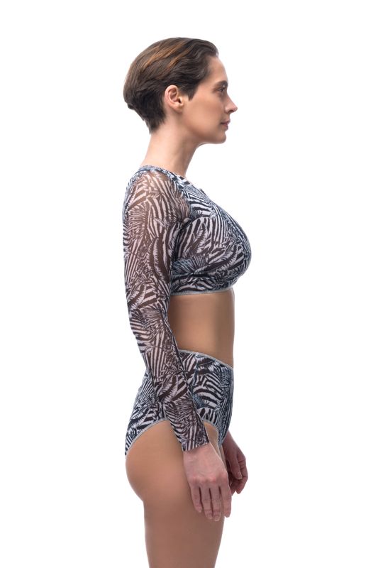 Top with sleeves "Fake zebra"
