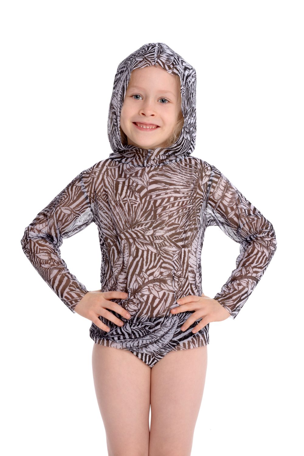 KID&#39;s Smart T-shirt with Hood &quot;Fake Zebra&quot;